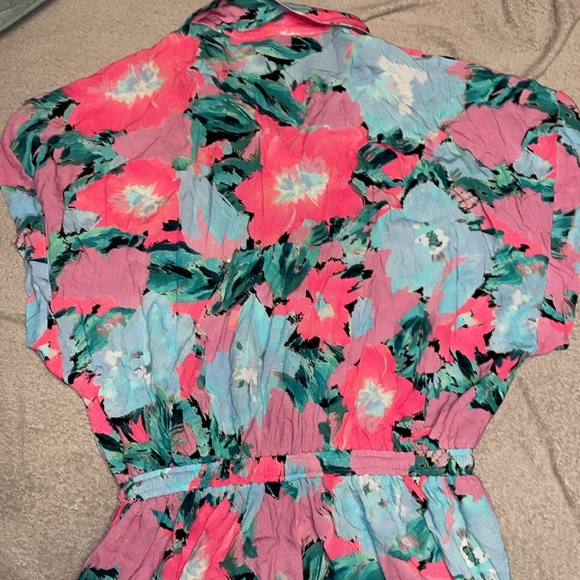 Final Price! Free People Jen's Pirate Booty Floral Botanico Playsuit sz M - Picture 6 of 8